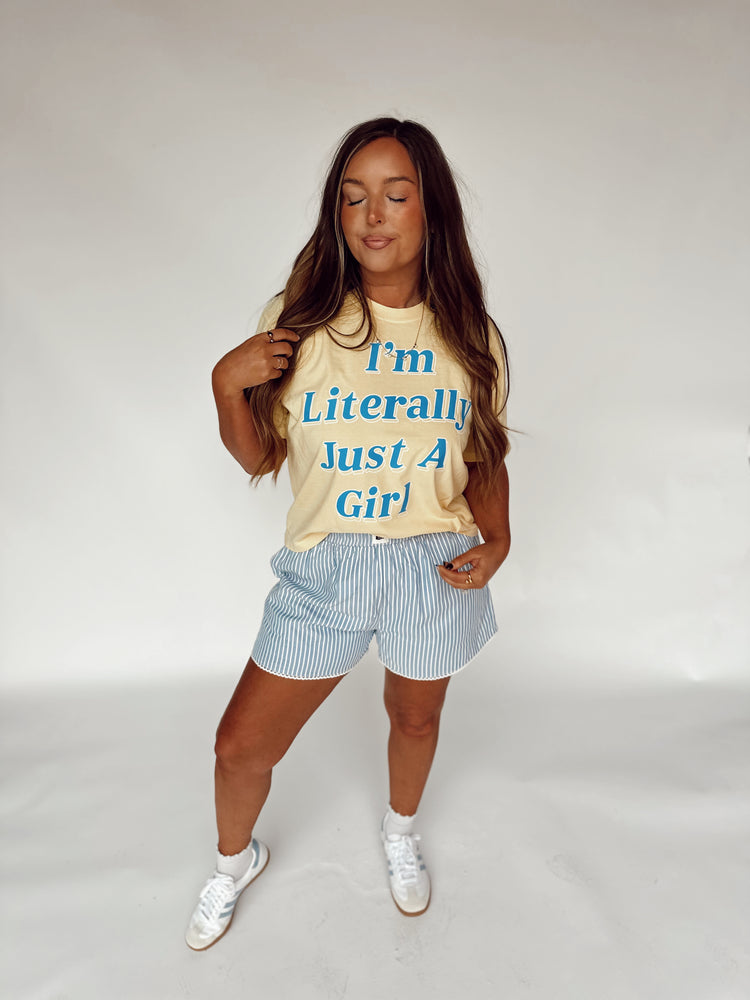 I’m Literally Just a Girl CROPPED T (Butter)