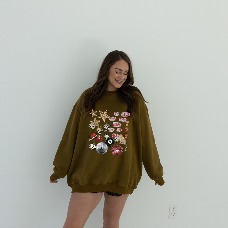 OLIVE GREEN LUX CREW