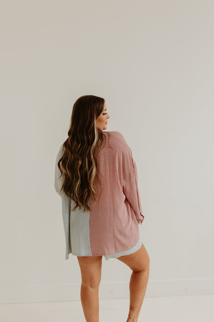 Red & Blue  Breezy TOP