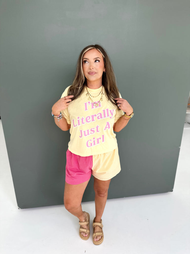 Literally Just a Girl (PINK) on Butter (cropped or Full)