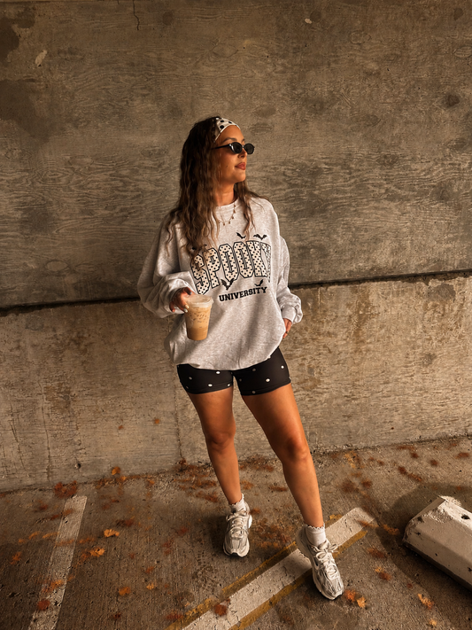 Spooky University Sweatshirt (Ash Grey)