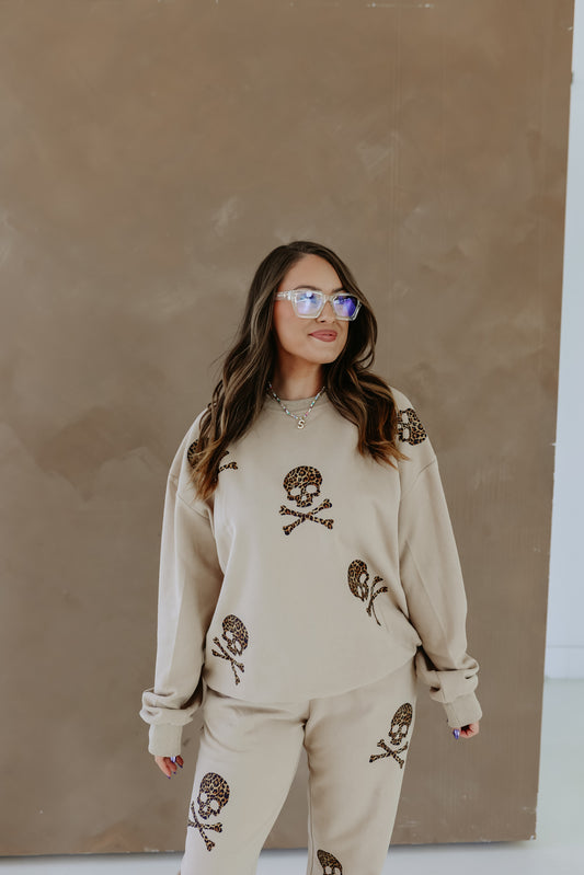 Leopard Skelly Sweatshirt