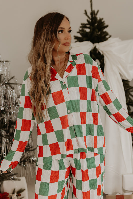 Holiday checkmate TOP (PRE ORDER- SHIPS ABOUT NOV25th)