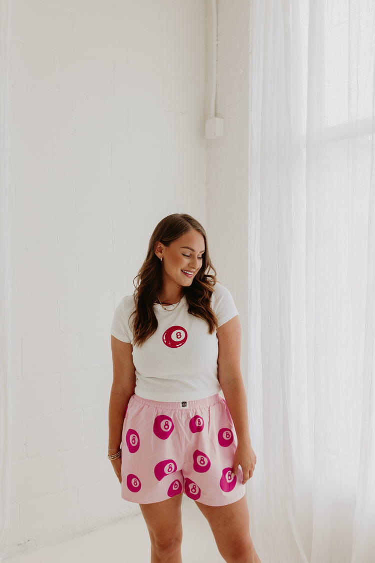 PINK 8 ball Baby tee