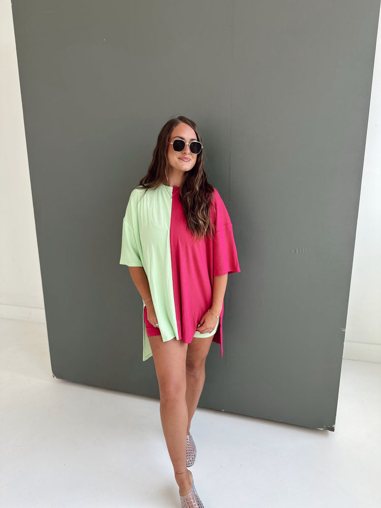 WATERMELON SUGAR SPLICED RIBBED CATLYN SET