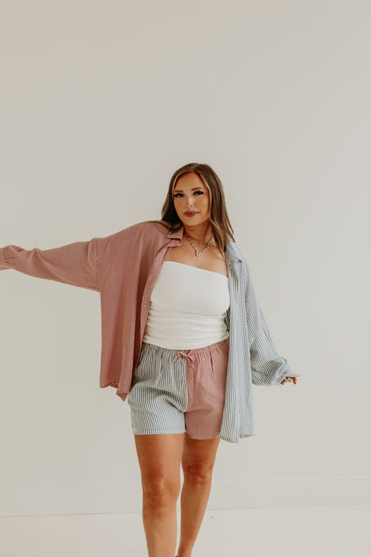 Red & Blue  Breezy TOP
