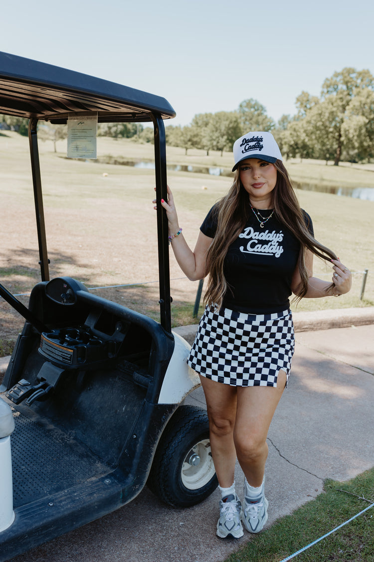 Checkered Athletic Skort (B&W)