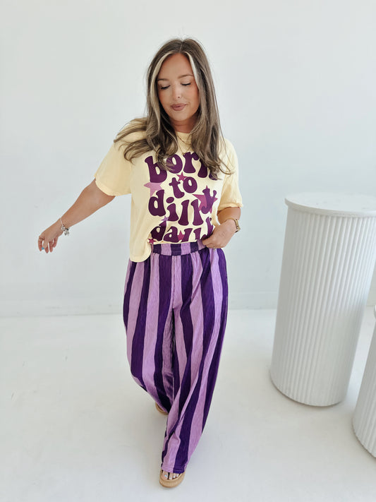 Dilly Dally Graphic T-shirt BUTTER (cropped or full length)