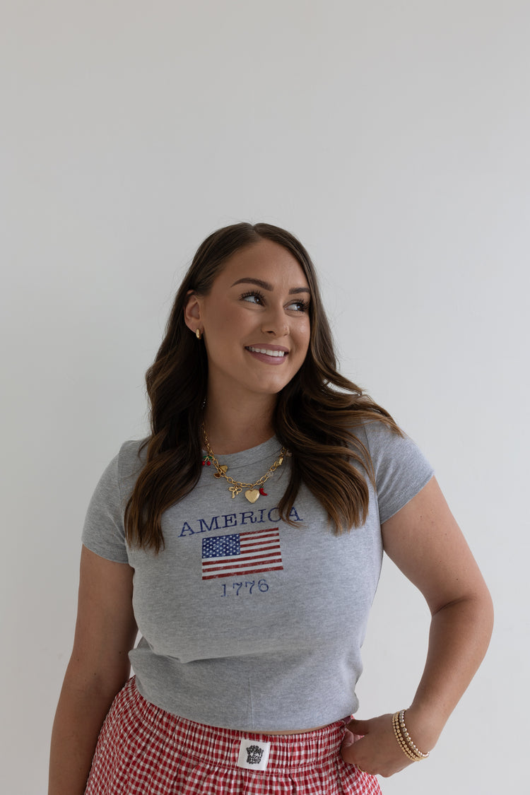 American Flag BABY TEE