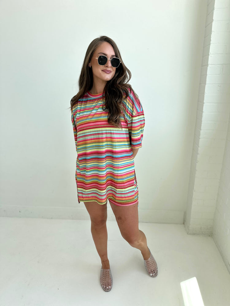 Multi-Color T-Shirt Lounge Set