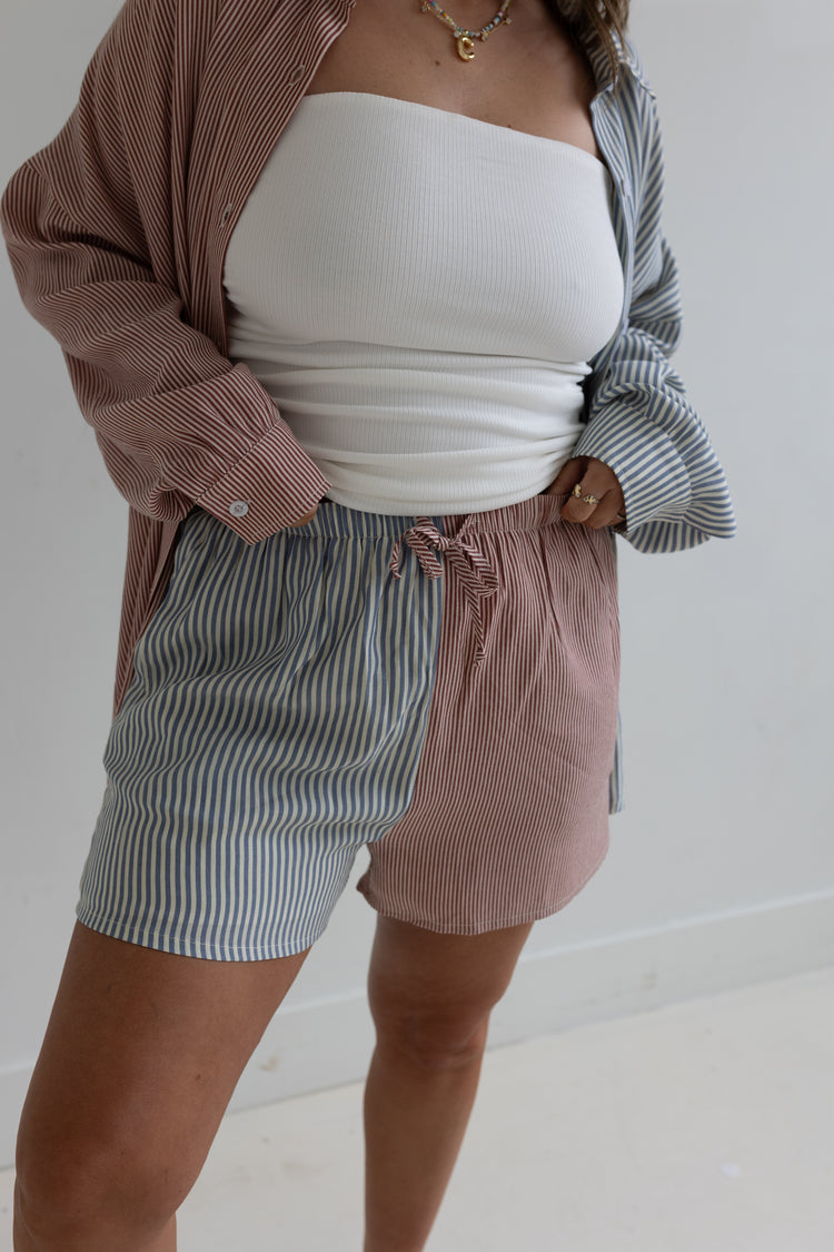 Red & Blue Breezy Shorts