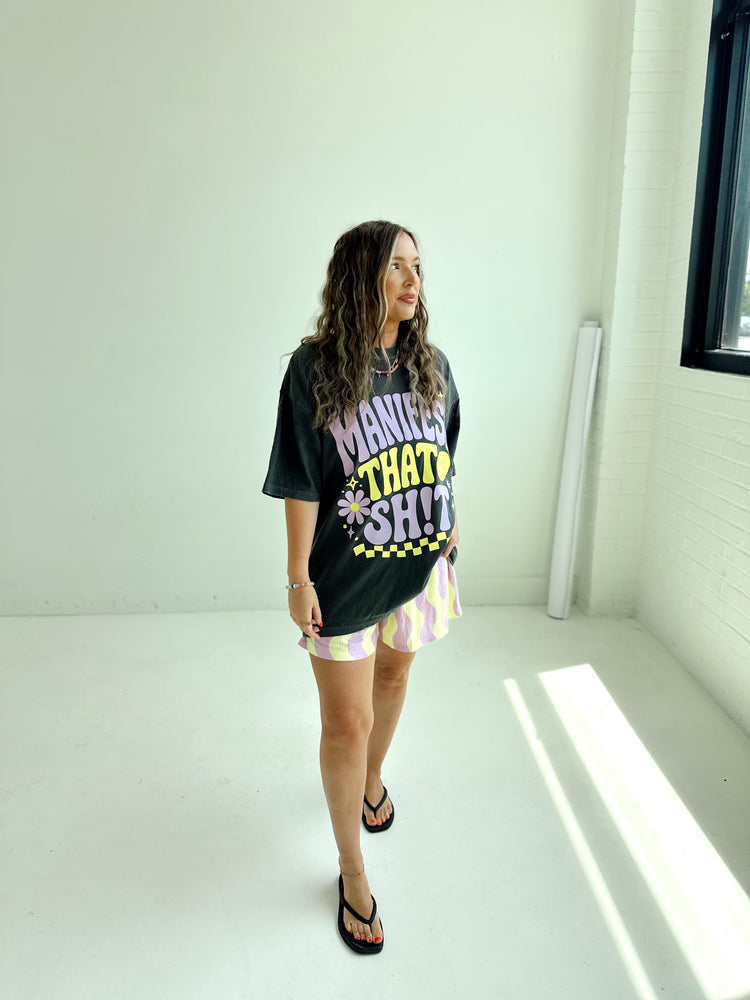 Yellow X purple Wavy Flowy SHORTS