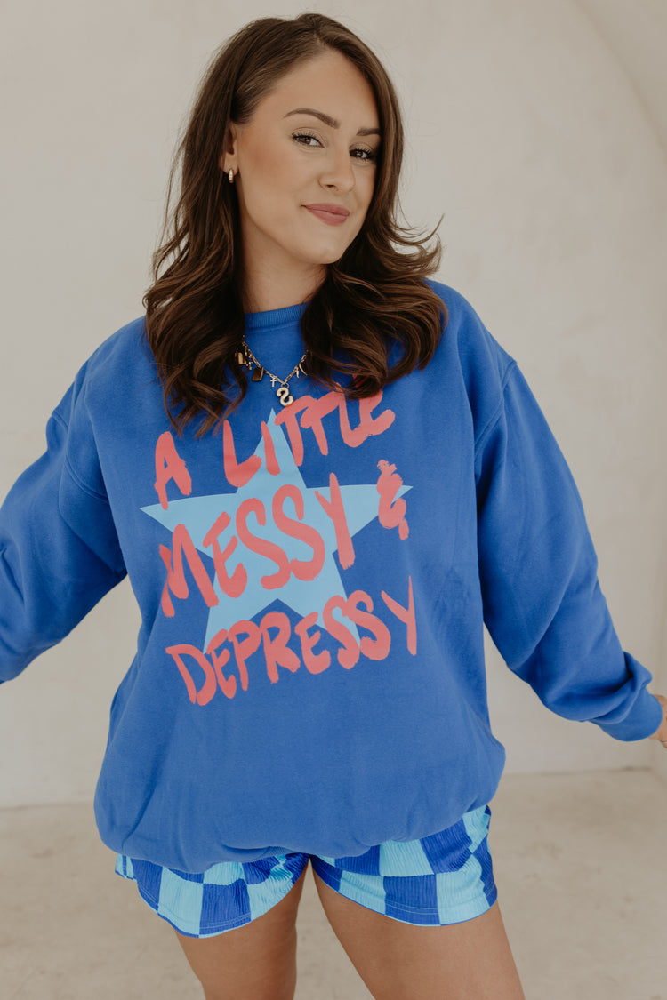 MESSY DEPRESSY LUX CREW (LIGHT BLUE)
