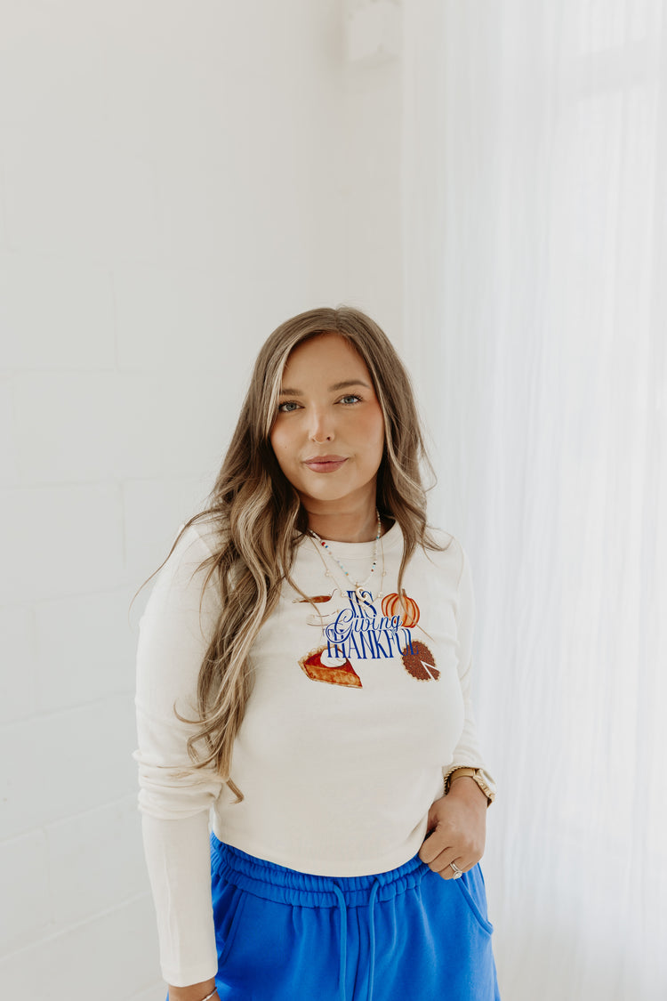 It’s Giving Thankful LS Baby tee