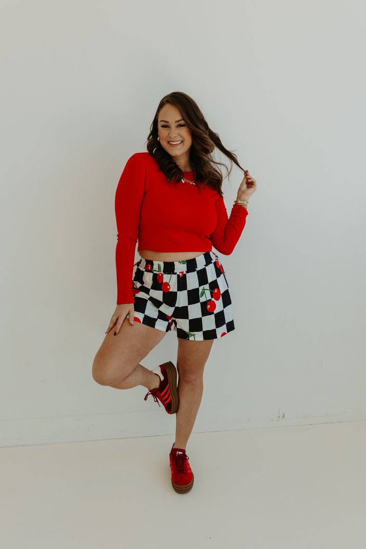 Cherry Drop Checkmate SHORTS