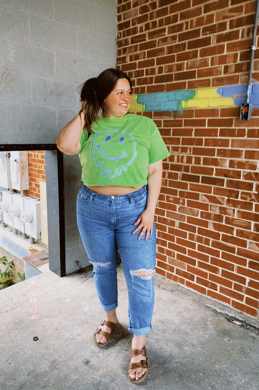 B&B SMILEY TEE (LIME TEE)