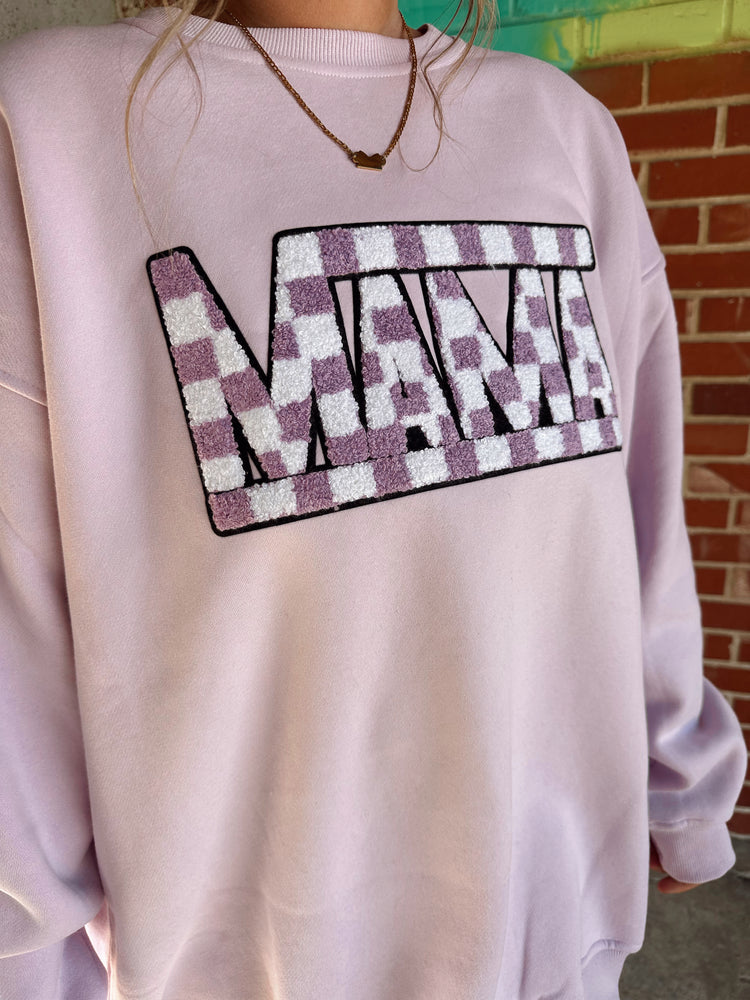 MAMA CHECKERED CHENILLE (PURPLE DESIGN)