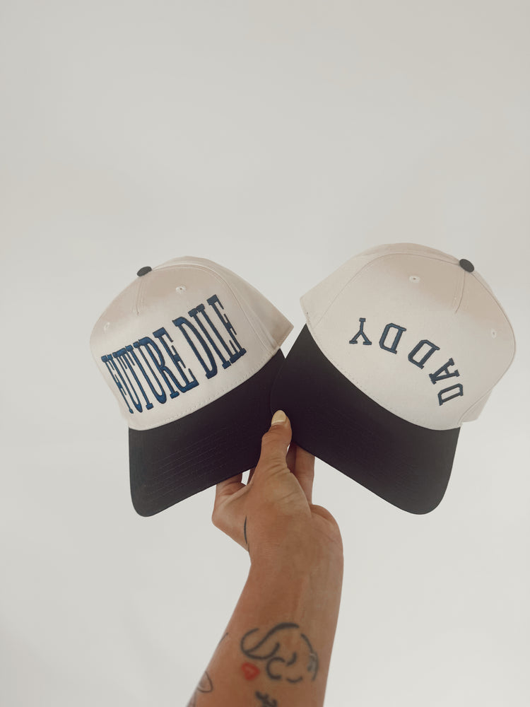 UPSIDEDOWN DADDY TAN & NAVY CAP