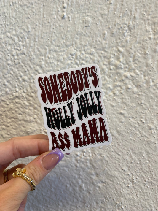 Holly Jolly Mama Sticker