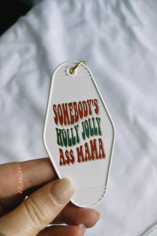 Holly jolly Mama key chain